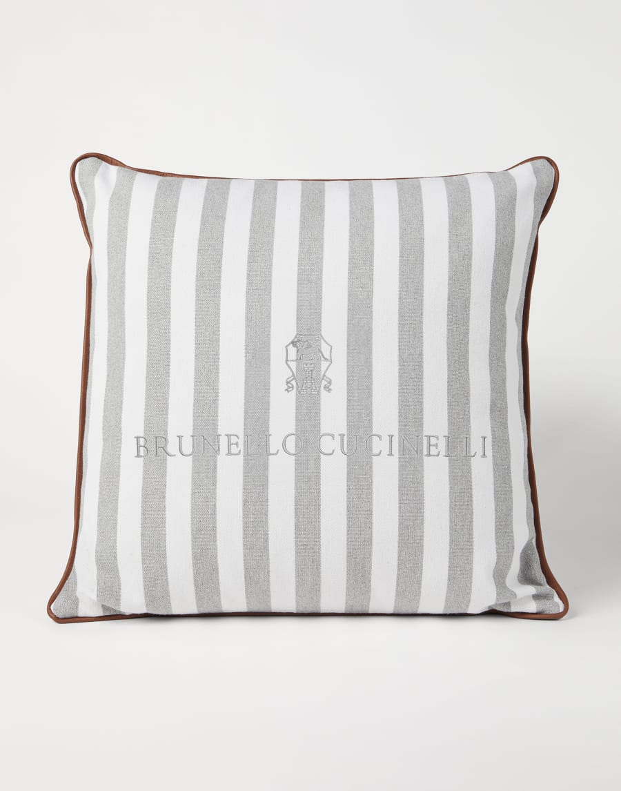 Большая подушка из холщовой ткани Светло-Серый Стиль жизни - Brunello Cucinelli