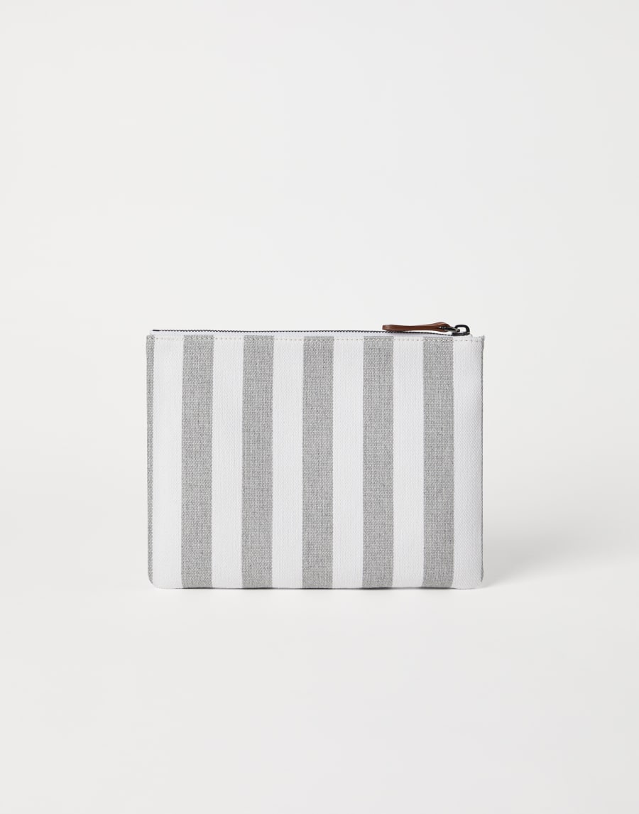 帆布小袋子 浅灰 生活风格 - Brunello Cucinelli