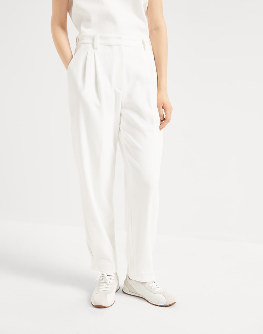 Брюки Sartorial Baggy Белый Женщина - Brunello Cucinelli