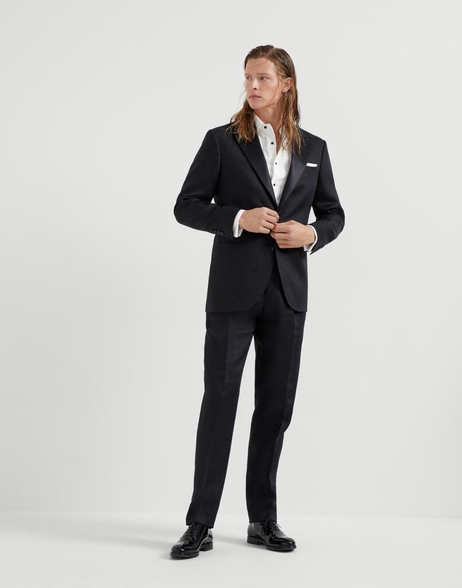 Tuxedo with peak lapel Black Man - Brunello Cucinelli
