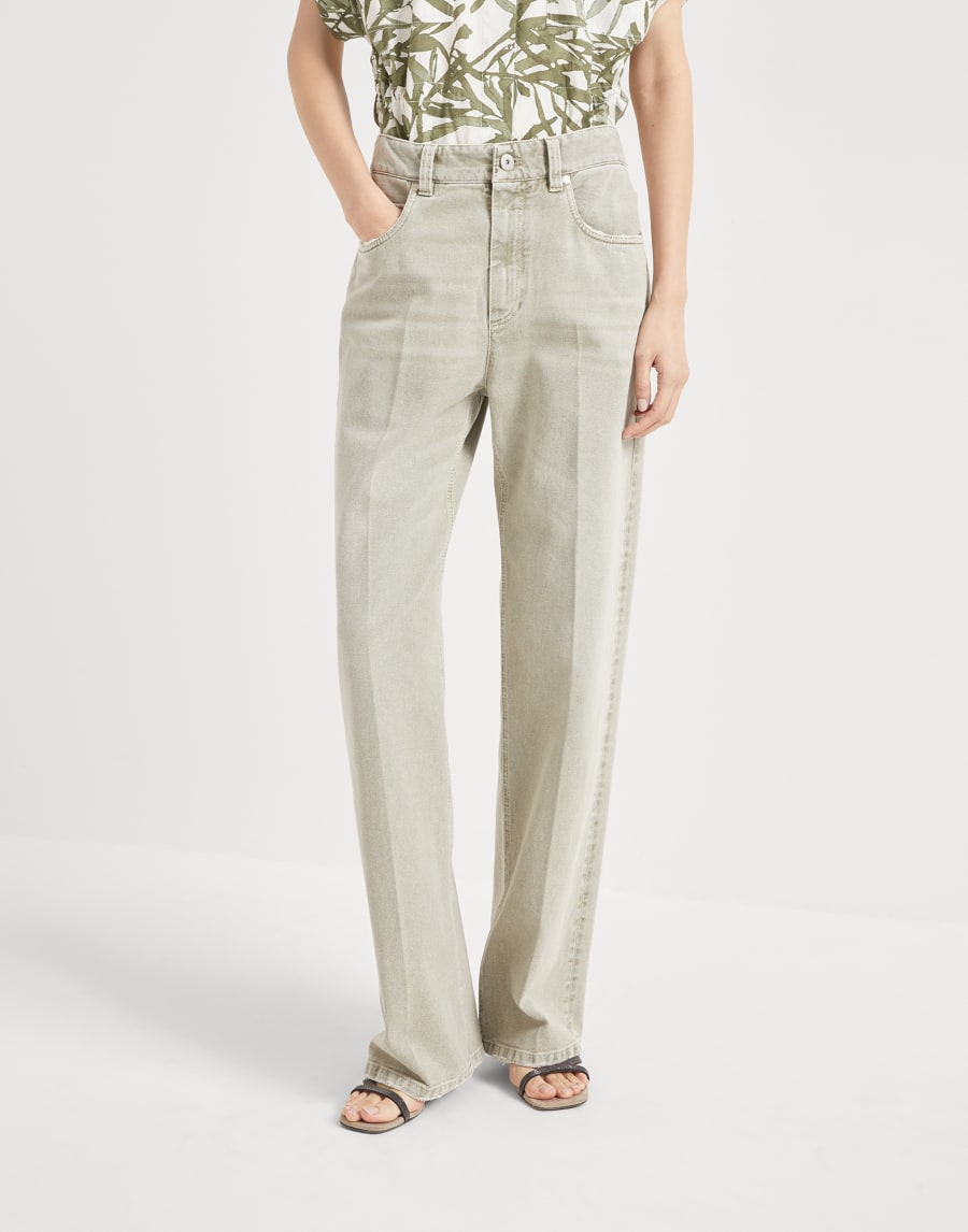 Pantalón Contemporary Loose Ver olivo Mujer - Brunello Cucinelli