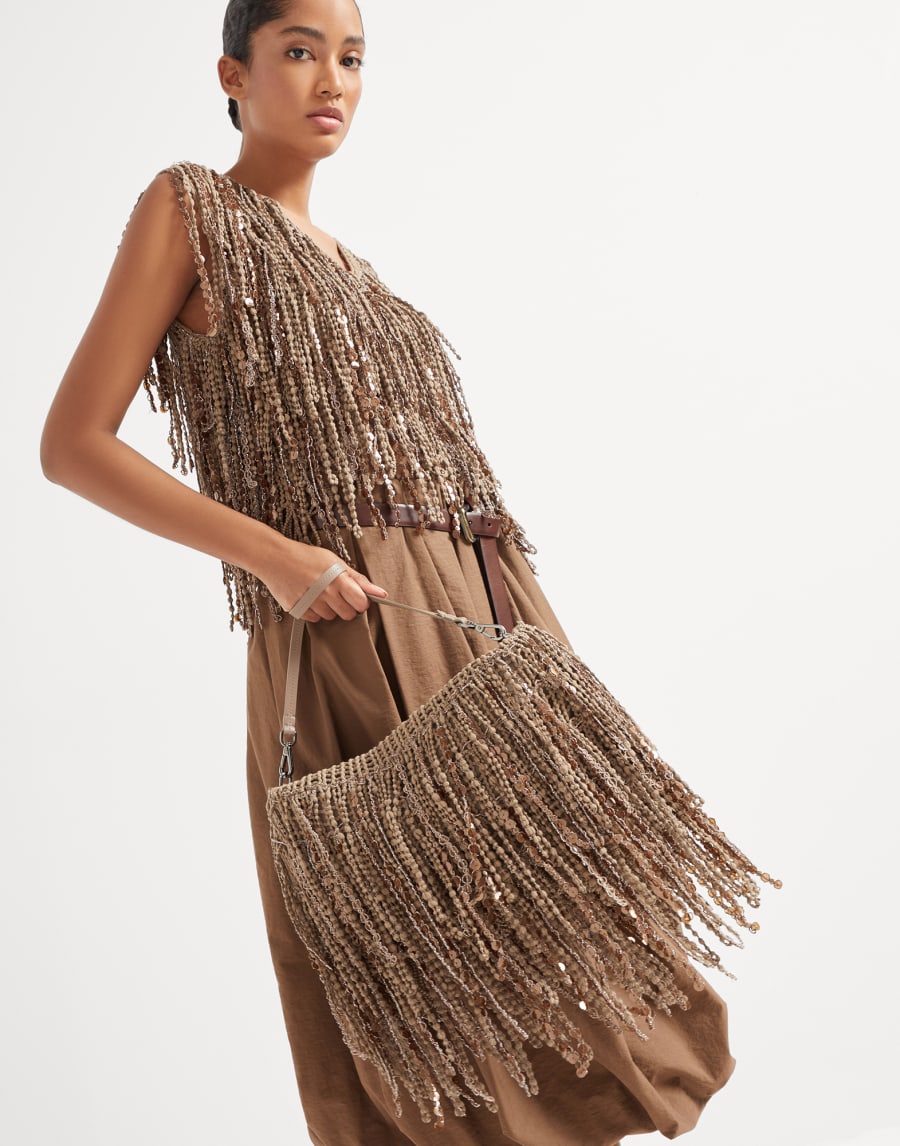 Клатч Dazzling Cascades Ореховый Женщина - Brunello Cucinelli