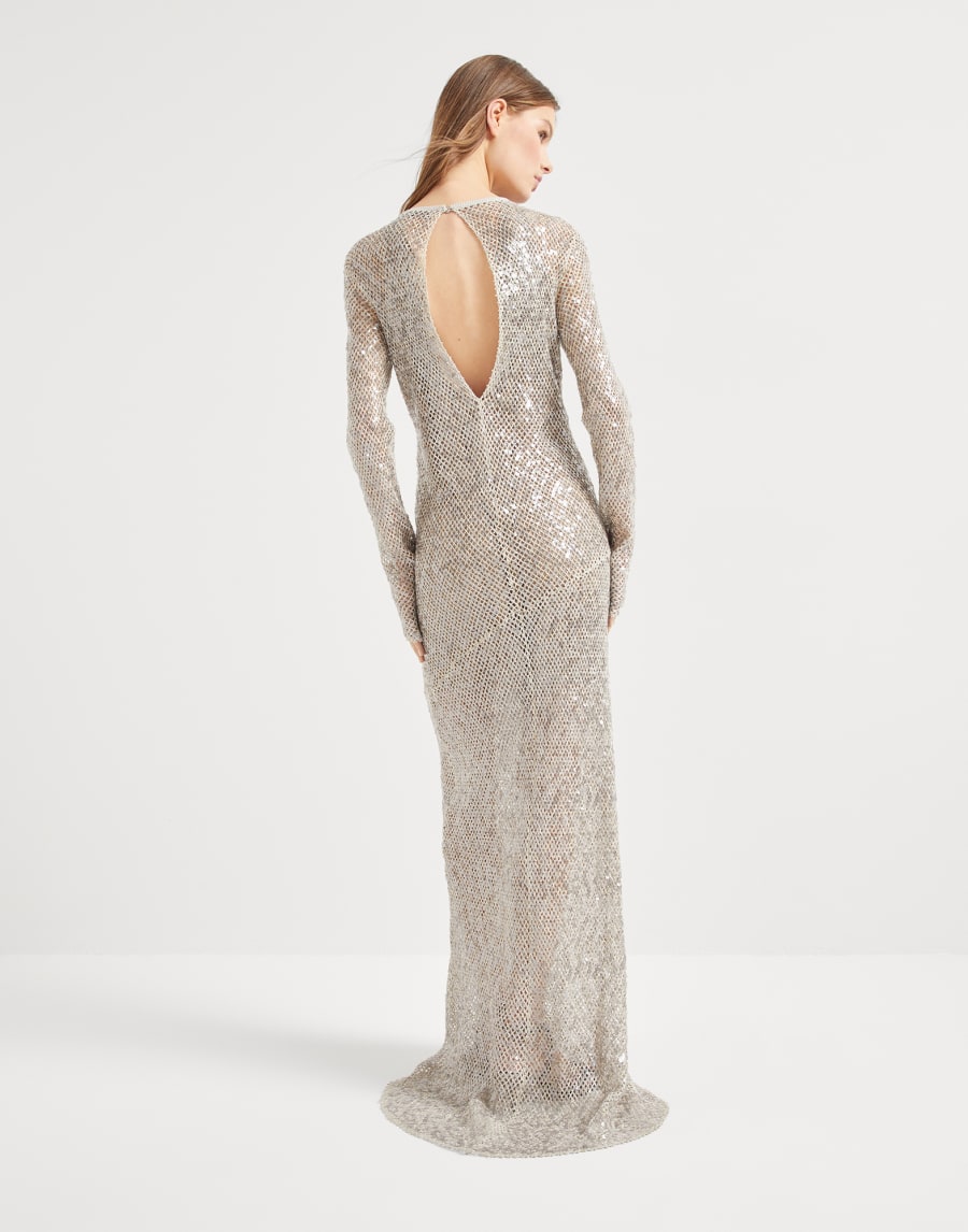 Dazzling Net Embroidery dress Lessivè Woman - Brunello Cucinelli
