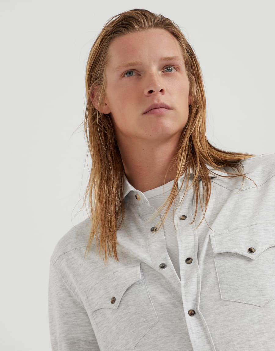 Shirt with snaps Pearl Man - Brunello Cucinelli