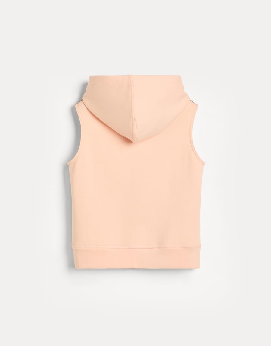 Hooded sweater vest Orange Boys - Brunello Cucinelli