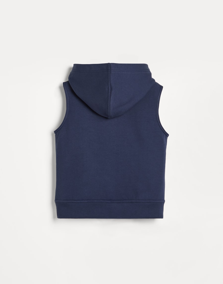 Hooded sweater vest Blue Boys - Brunello Cucinelli