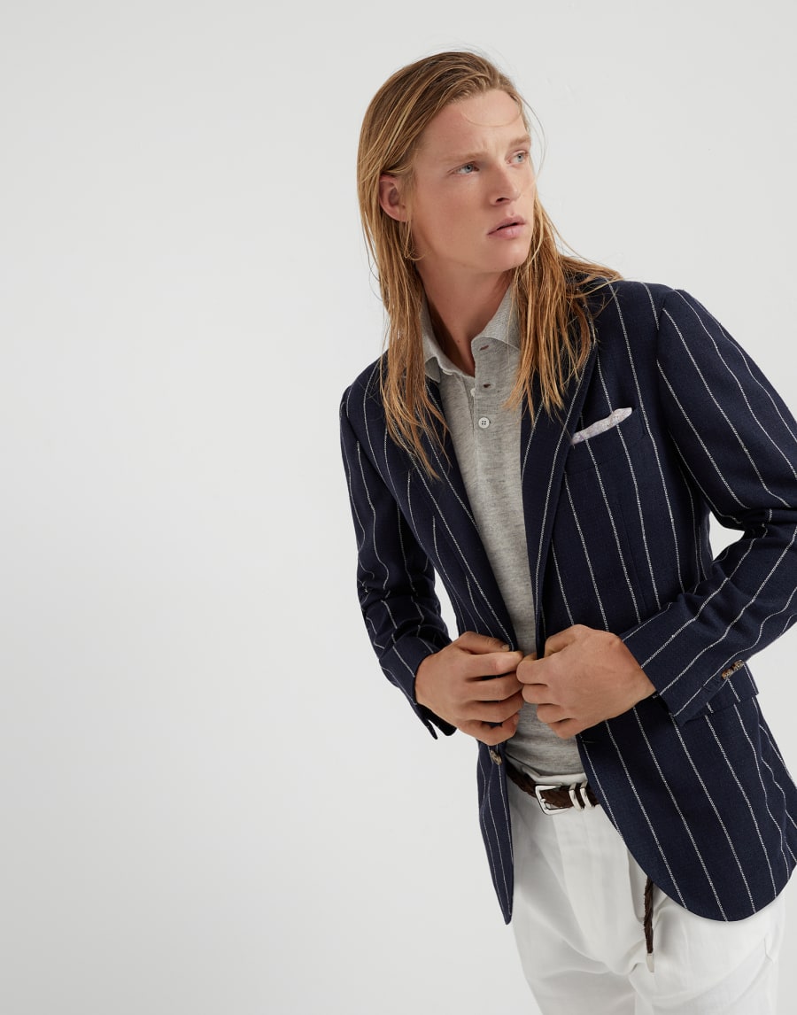 Polo-style sweater Light Grey Man - Brunello Cucinelli