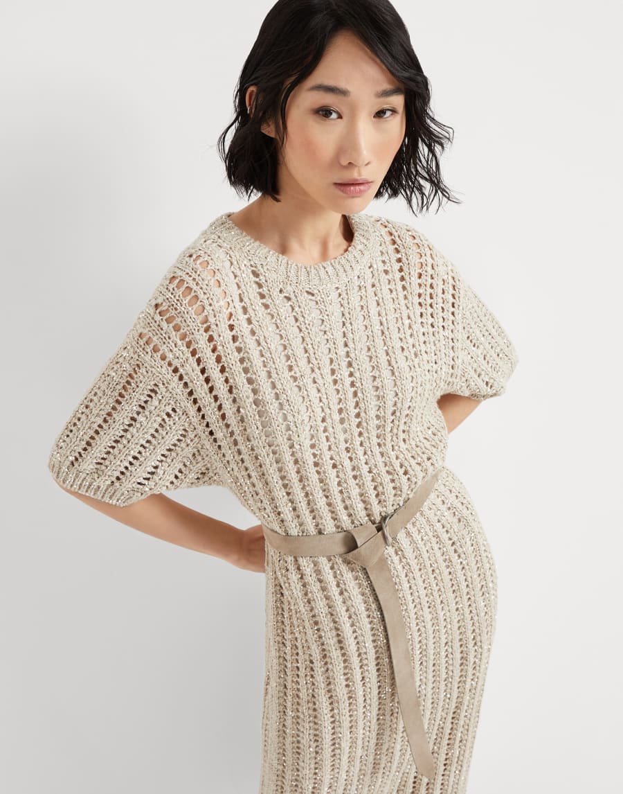 Dazzling knit dress Natural Woman - Brunello Cucinelli