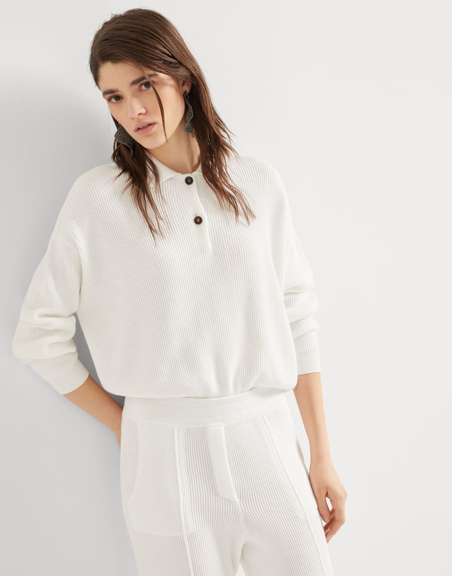 Maglia stile polo Bianco Donna - Brunello Cucinelli
