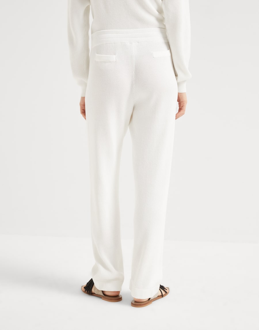 Pantalon Track Blanc Femme - Brunello Cucinelli