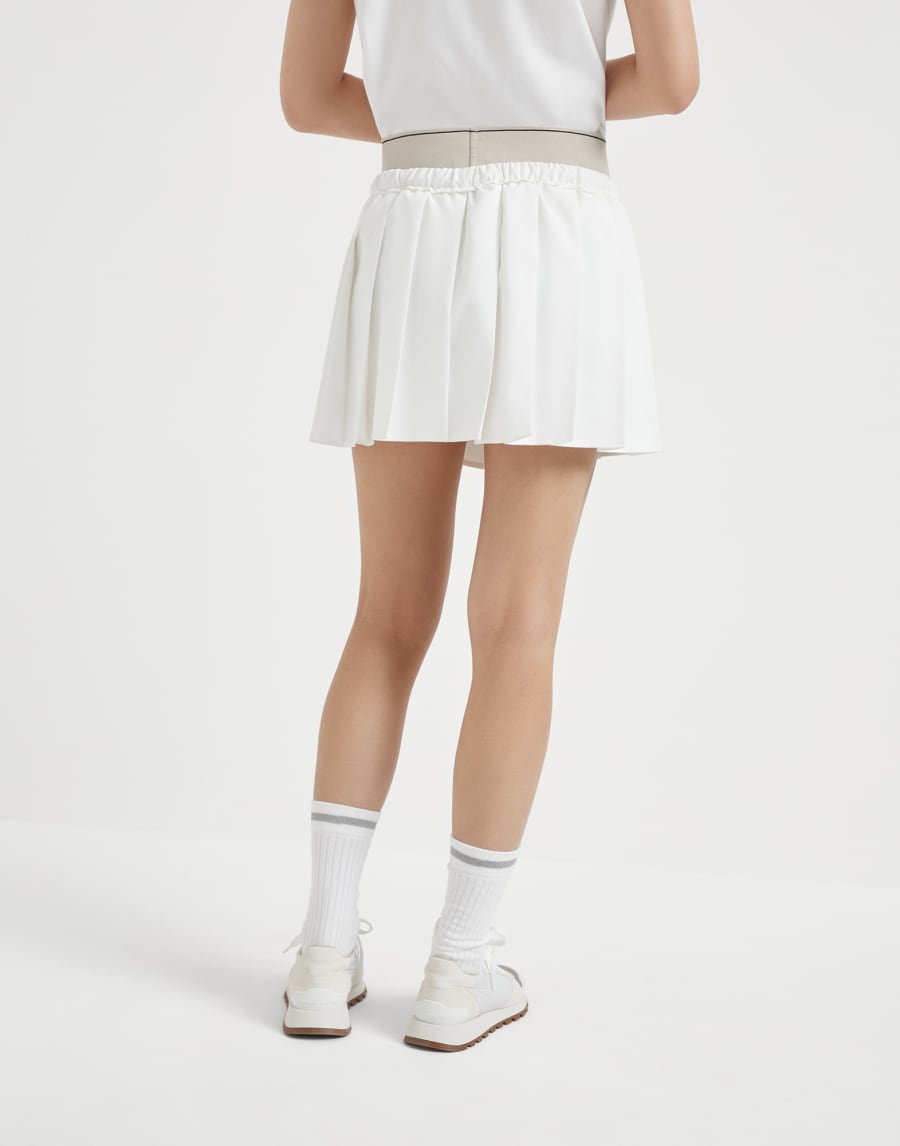 Miniskirt with Tennis Logo White Woman - Brunello Cucinelli
