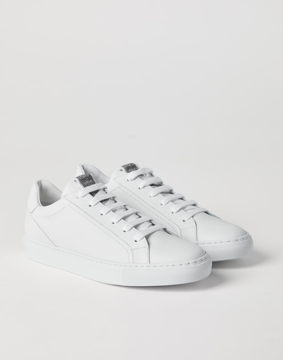 Sneakers in vitello Bianco Donna - Brunello Cucinelli