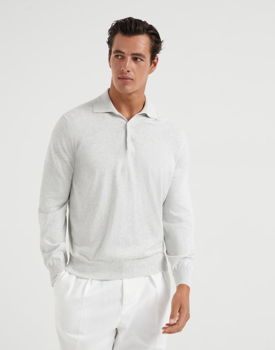 Maglia stile polo Nebbia Uomo - Brunello Cucinelli