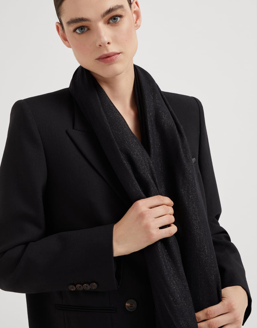 Sparkling scarf Black Woman - Brunello Cucinelli