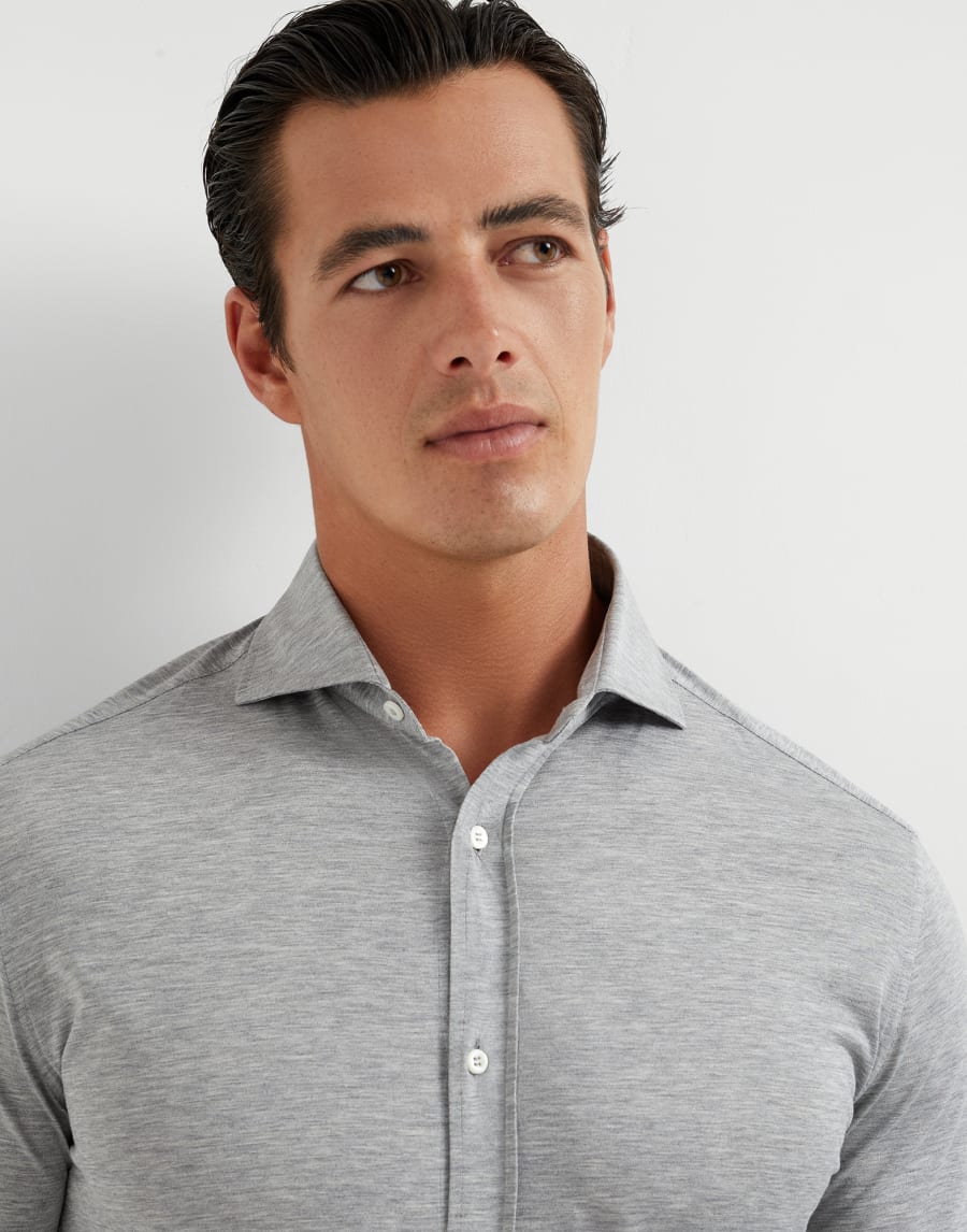 Camicia in jersey Grigio Uomo - Brunello Cucinelli