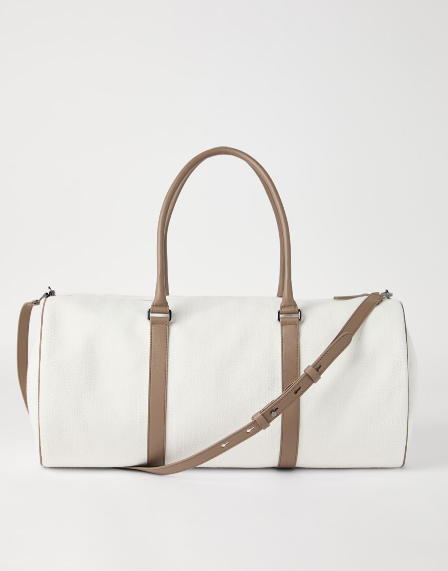 コットン&リネン ヘリンボーン バッグ チョーク ライフスタイル - Brunello Cucinelli