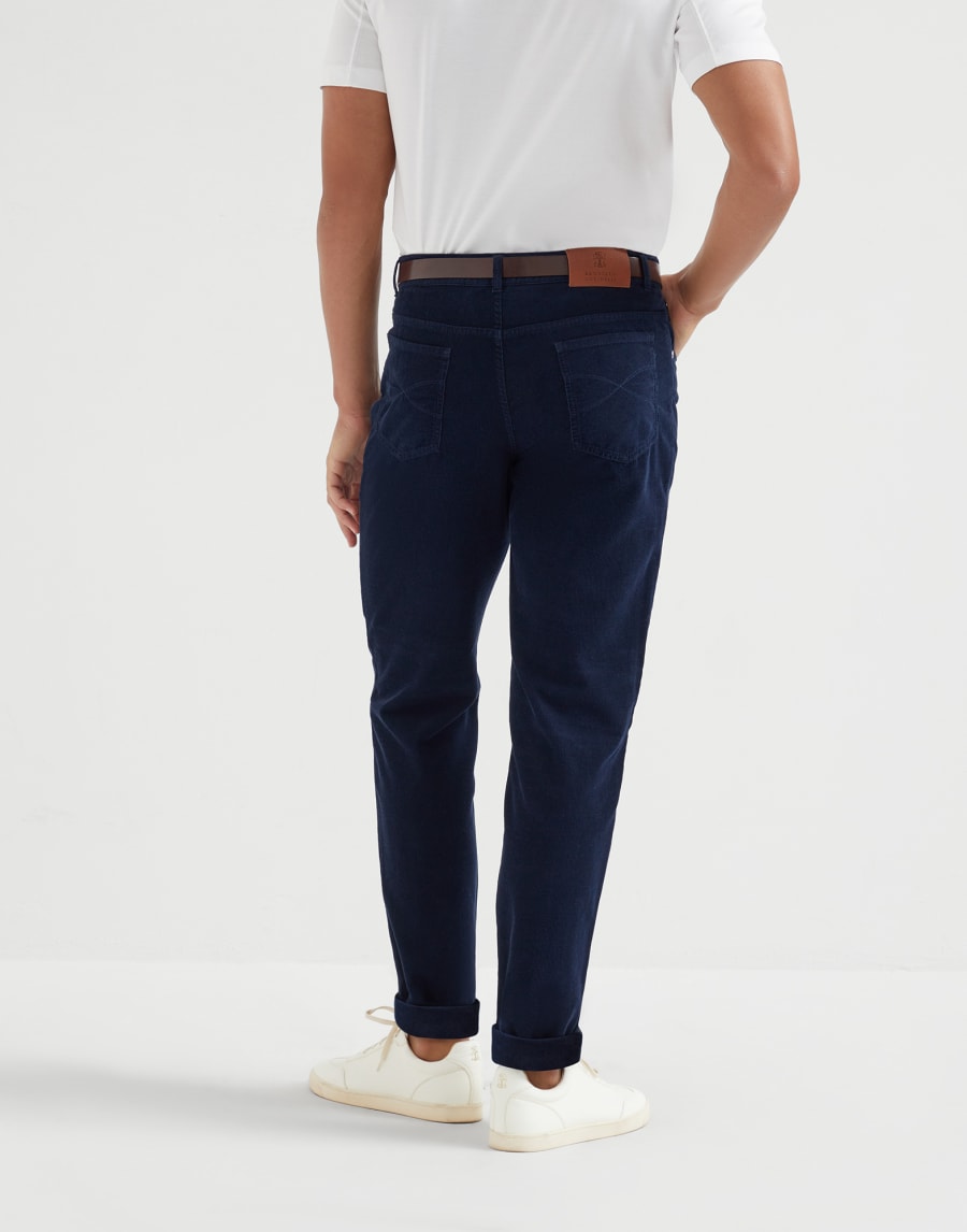 Corduroy trousers Navy Blue Man - Brunello Cucinelli