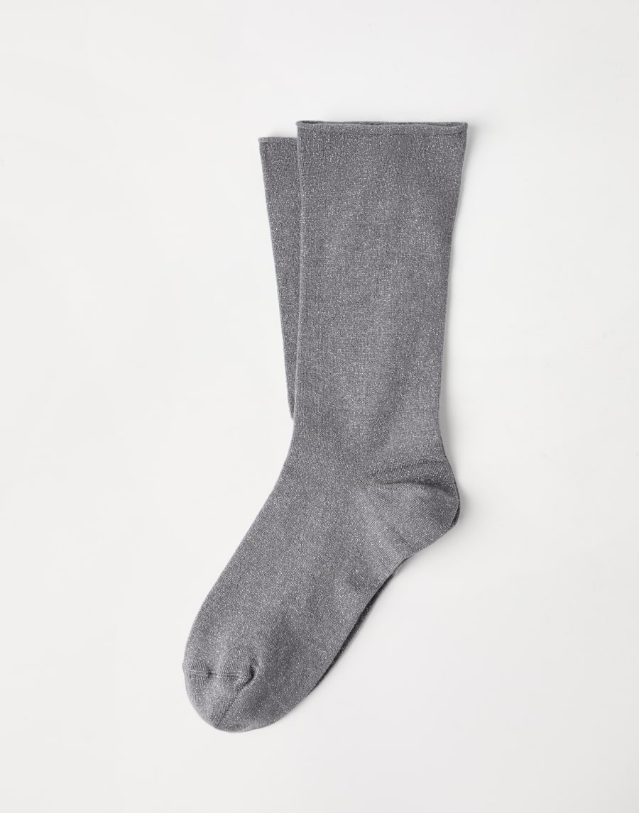 Cashmere knit socks Medium Grey Woman - Brunello Cucinelli
