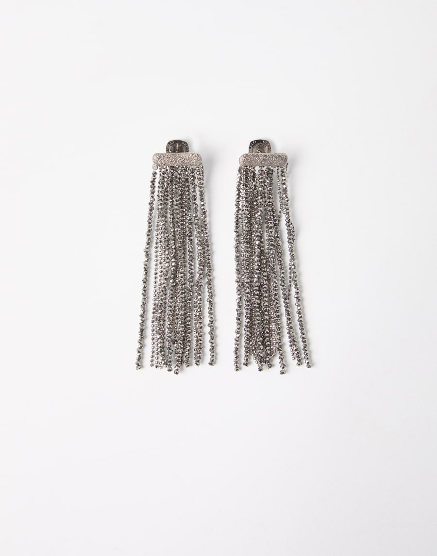 Vetro and Silver earrings Silver Woman - Brunello Cucinelli