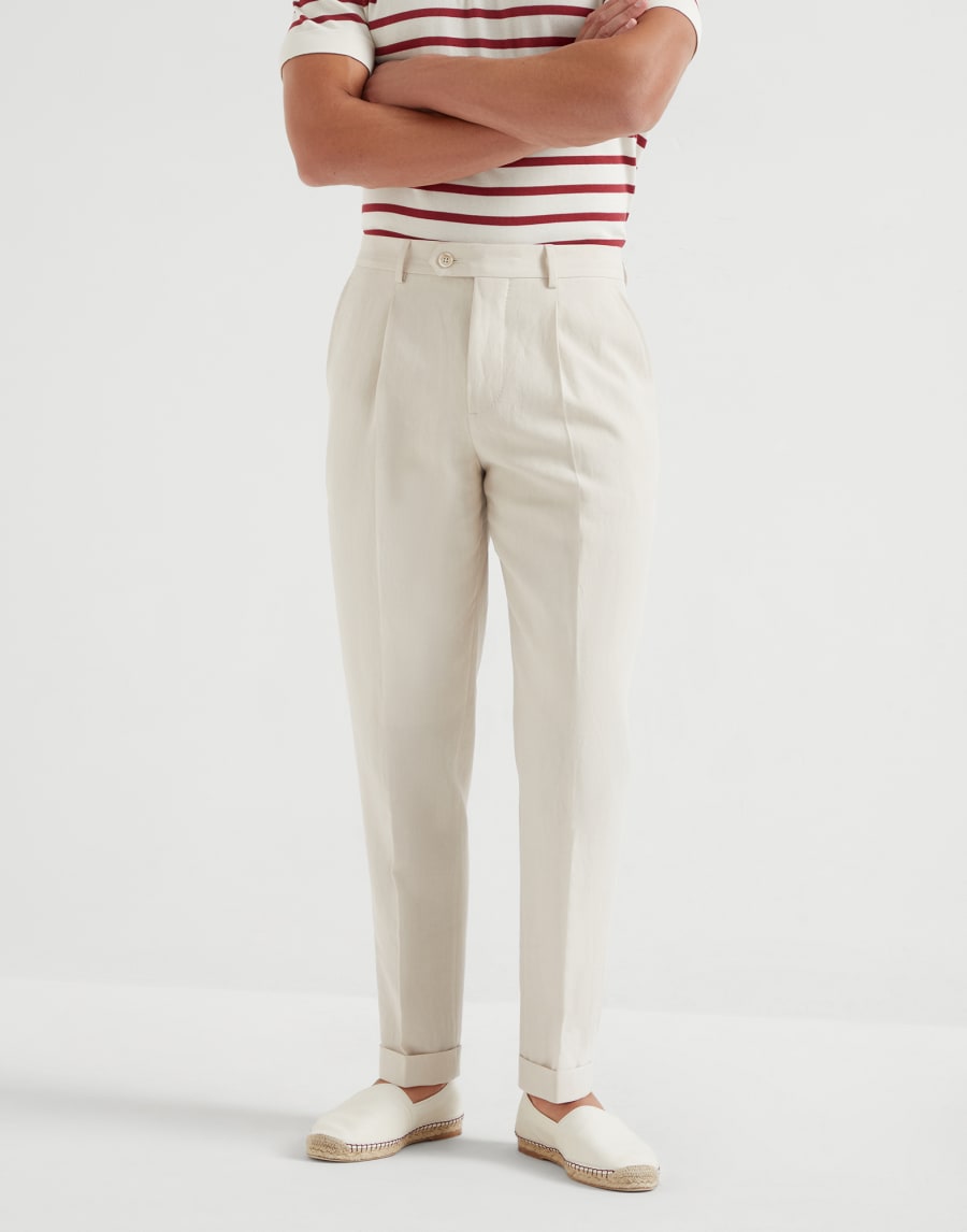 Pantalone leisure fit con pince Conchiglia Uomo - Brunello Cucinelli