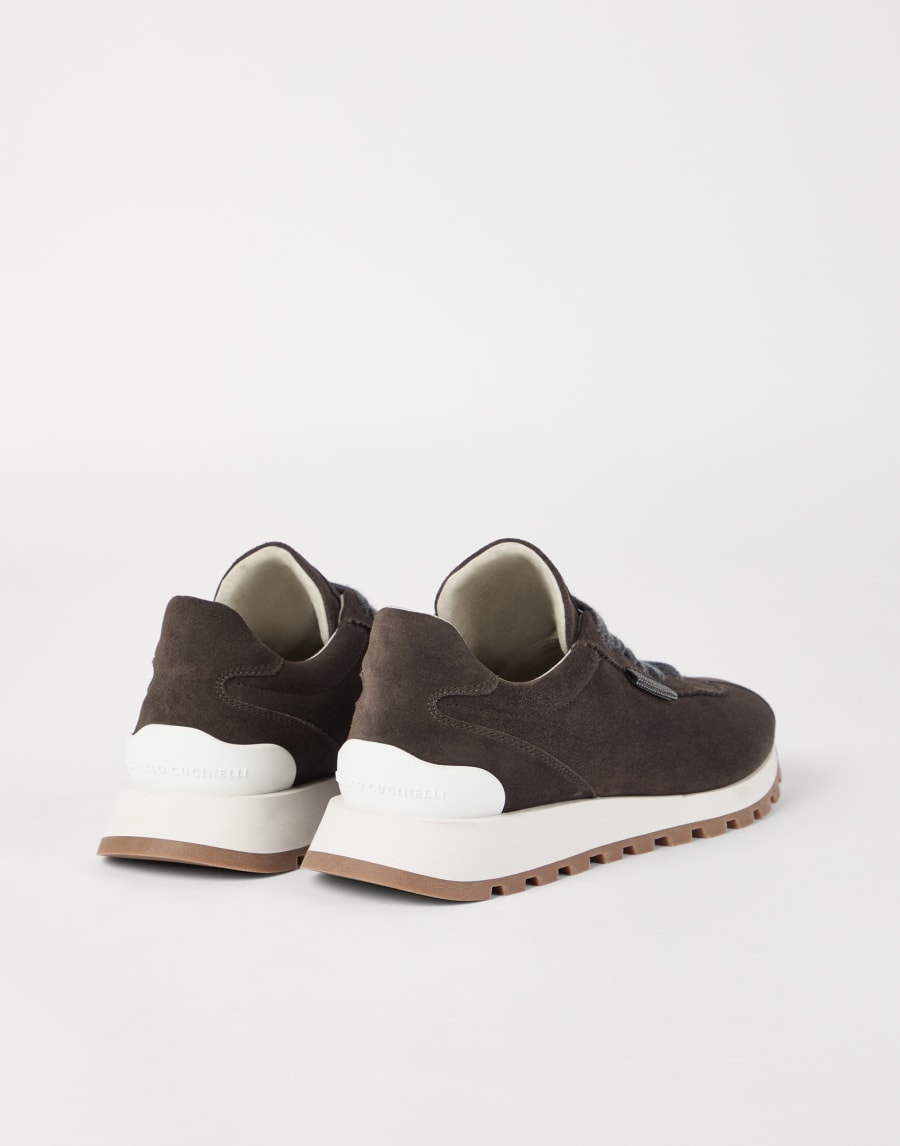 Suede runners Pine Cone Brown Woman - Brunello Cucinelli