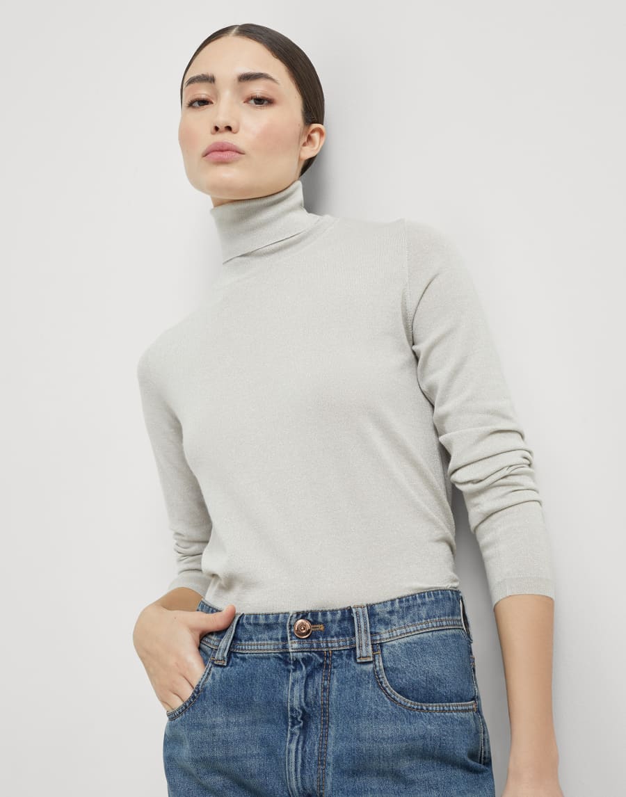 Maglia leggera Grigio Perla Donna - Brunello Cucinelli