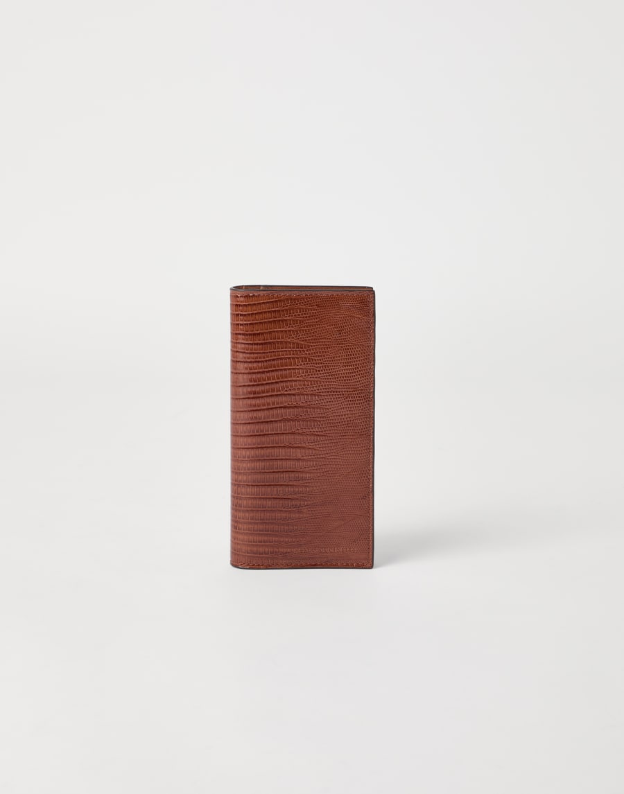 Lizard card case Cognac Man - Brunello Cucinelli