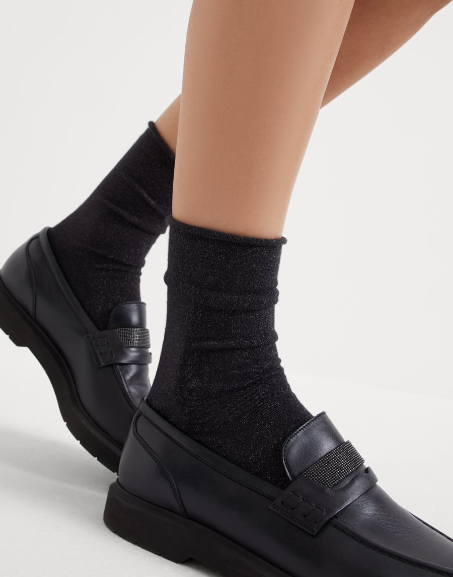 Cashmere knit socks Charcoal Woman - Brunello Cucinelli