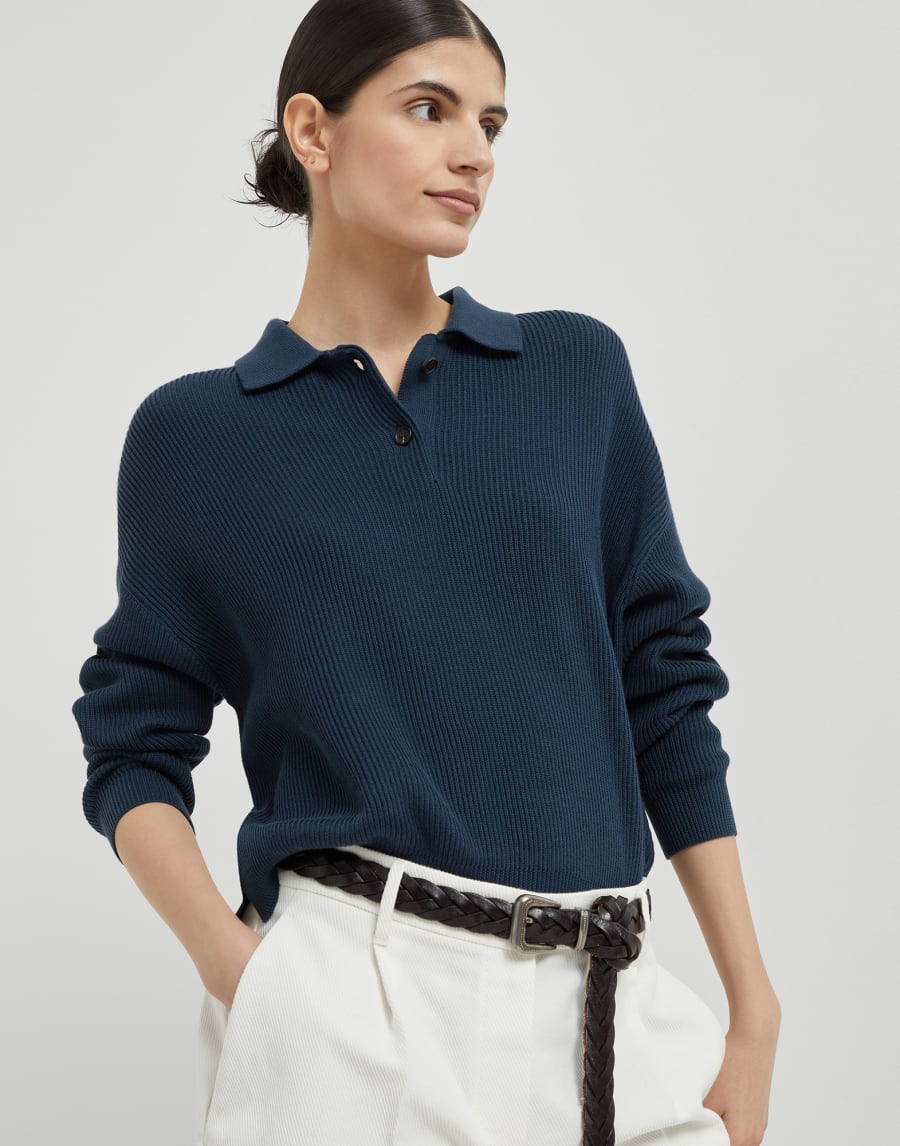 Polo-style sweater Night Woman - Brunello Cucinelli