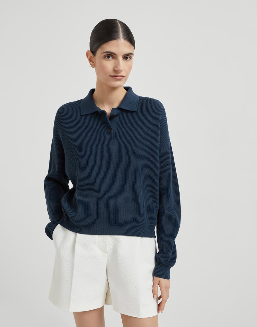 Polo-style sweater Night Woman - Brunello Cucinelli