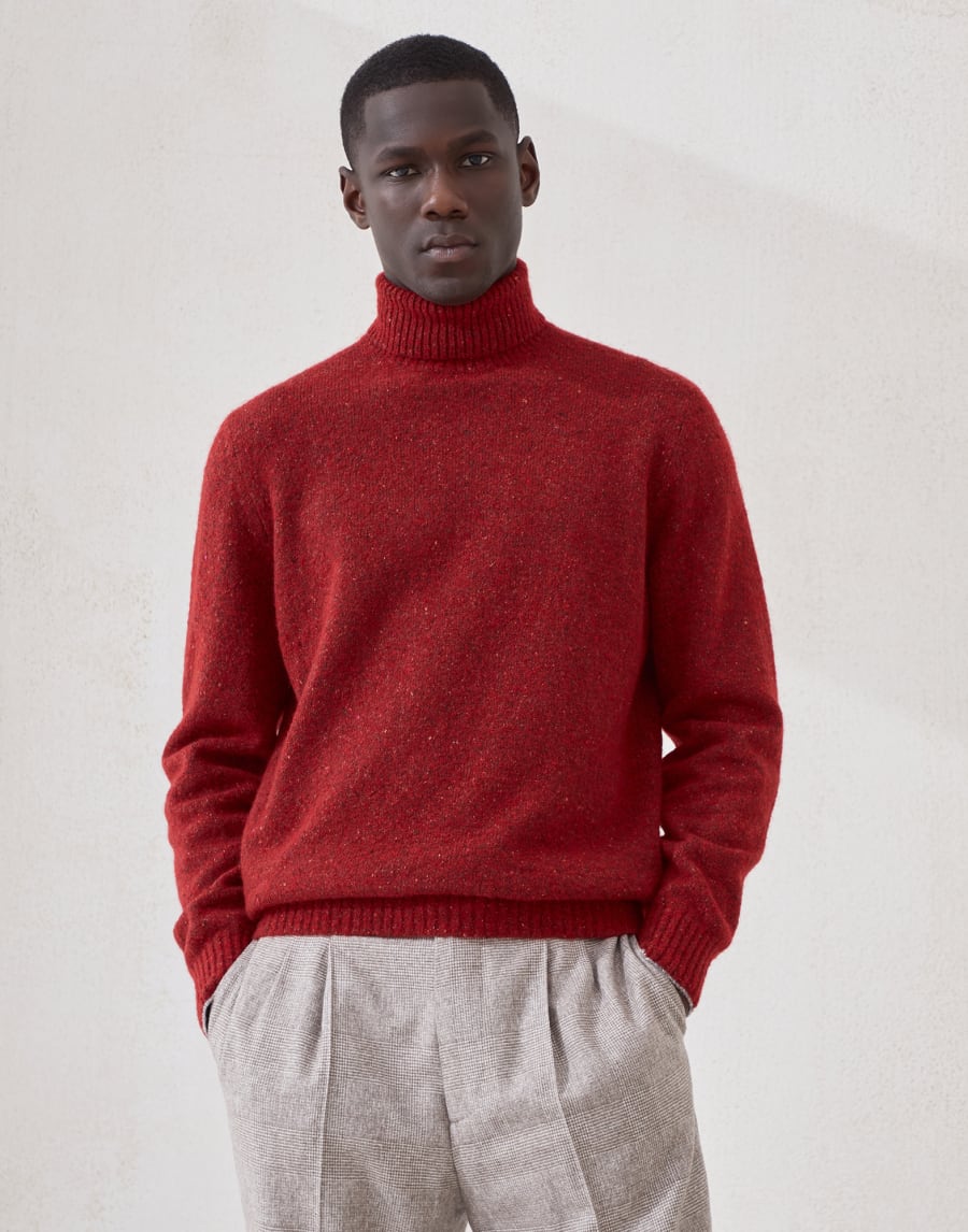 Pull tweedé Pourpre Homme - Brunello Cucinelli