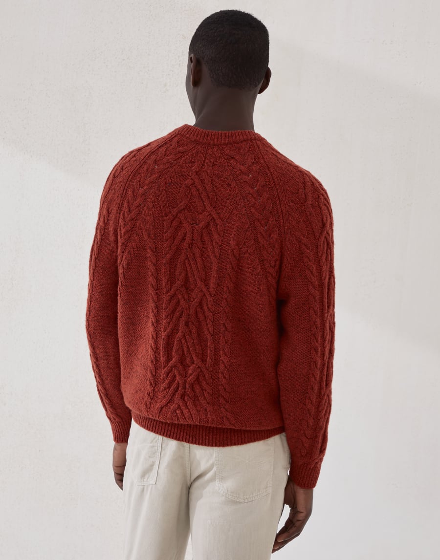 Cable knit sweater Orange Man - Brunello Cucinelli