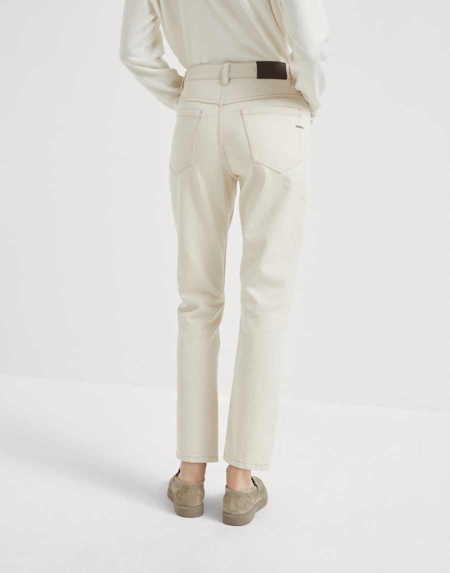 Pantalon droit Écru Femme - Brunello Cucinelli