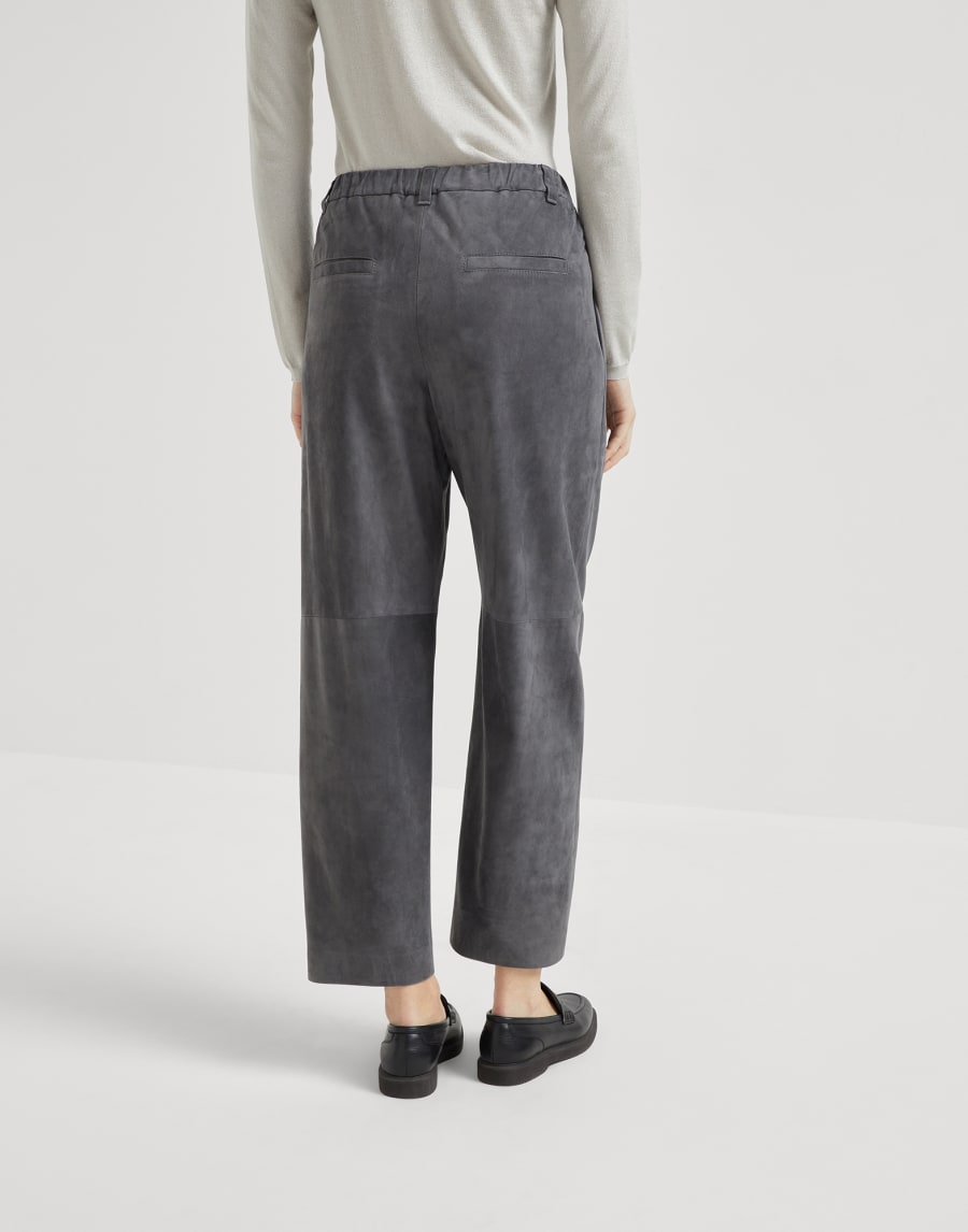 Pantalon Baggy Court Plomb Femme - Brunello Cucinelli