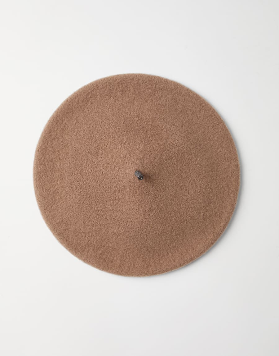 Wool beret Brown Woman - Brunello Cucinelli