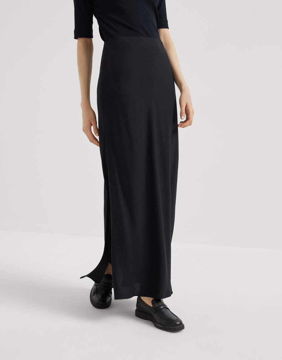 バイアスカット スカート ブラック レディース - Brunello Cucinelli