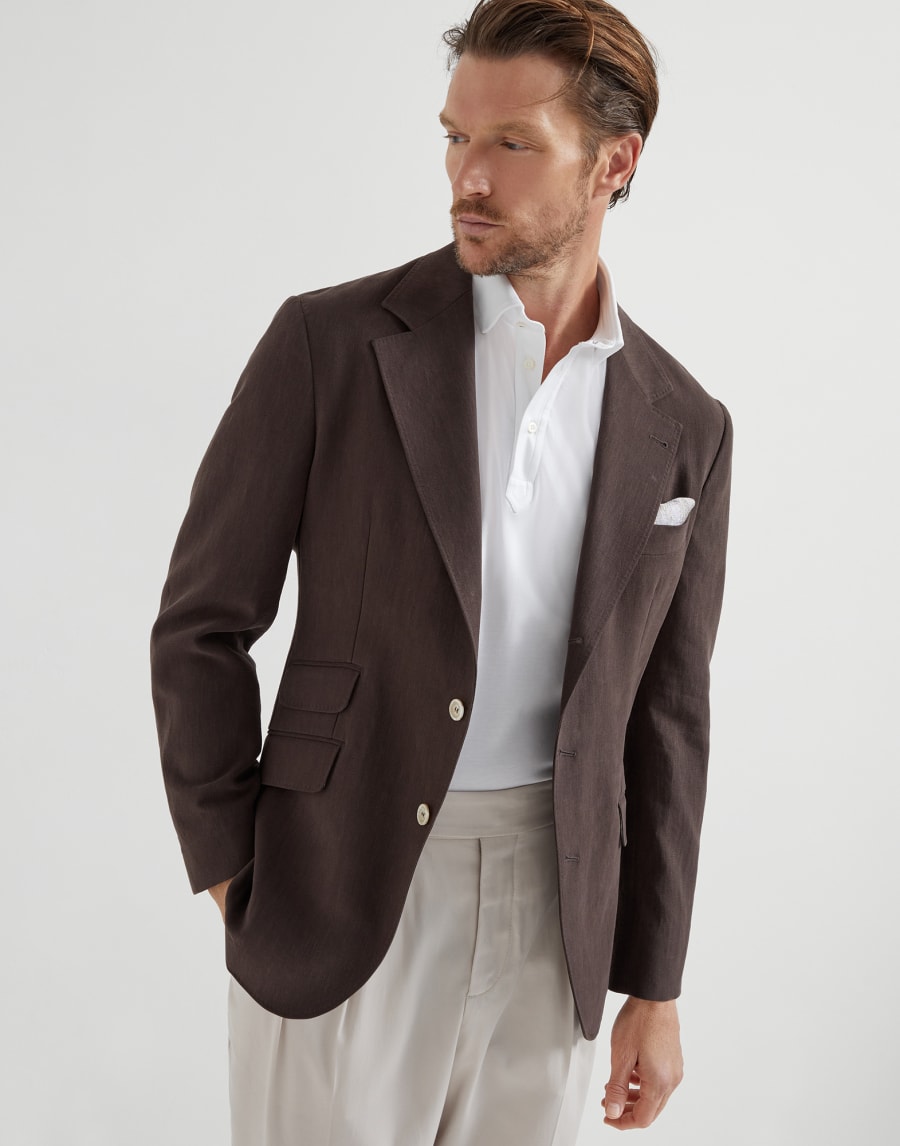Polo with faux-layering White Man - Brunello Cucinelli