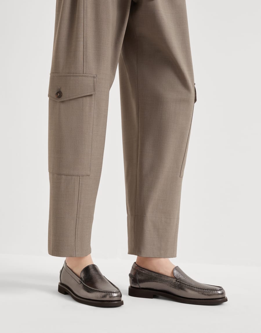 Pantalon Utility Marron Boue Femme - Brunello Cucinelli
