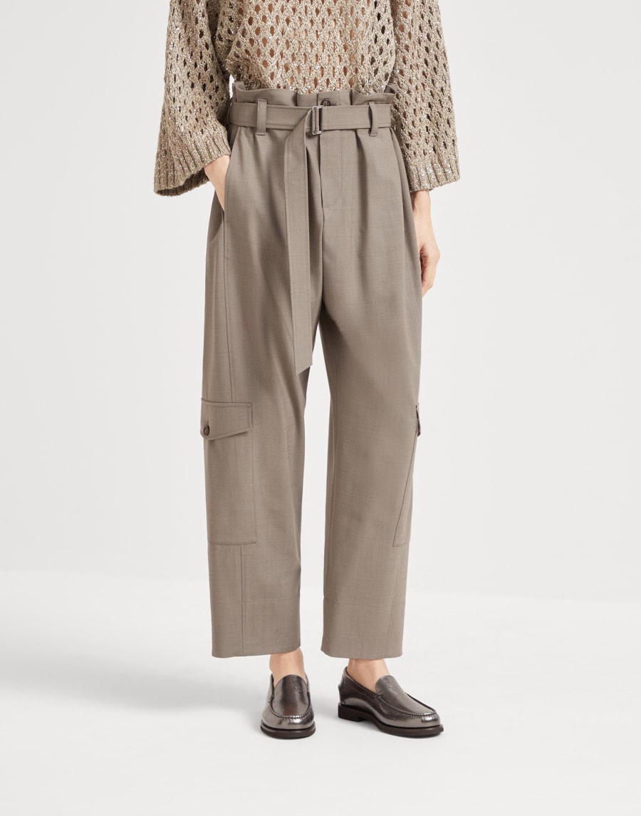 Брюки Utility Болотный Женщина - Brunello Cucinelli