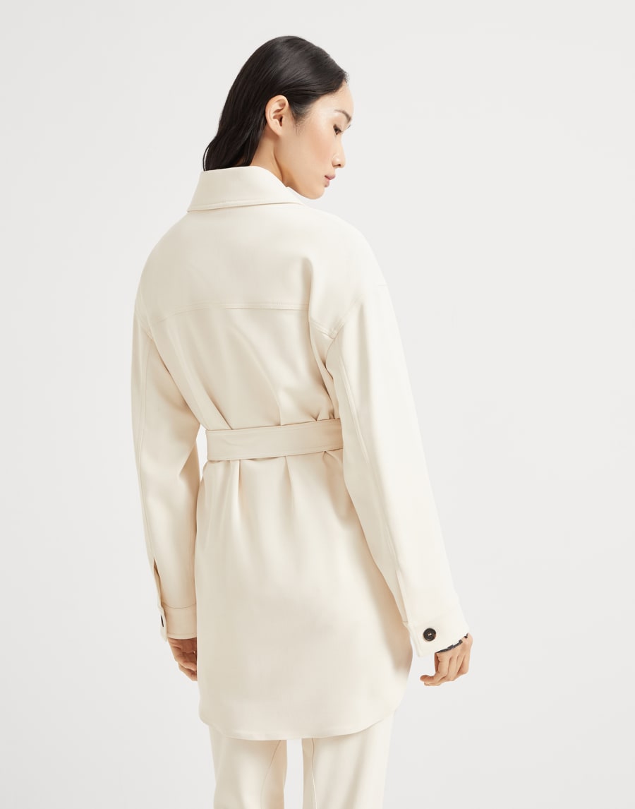 Twill blazer with monili Panama Woman - Brunello Cucinelli