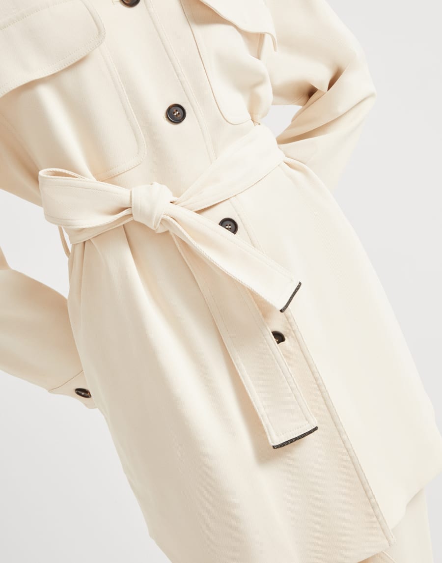 Twill blazer with monili Panama Woman - Brunello Cucinelli