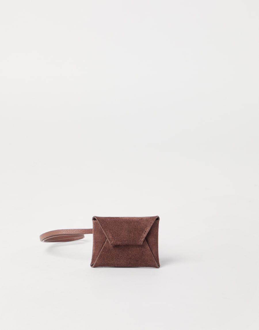 Suede handbag charm Burgundy Woman - Brunello Cucinelli
