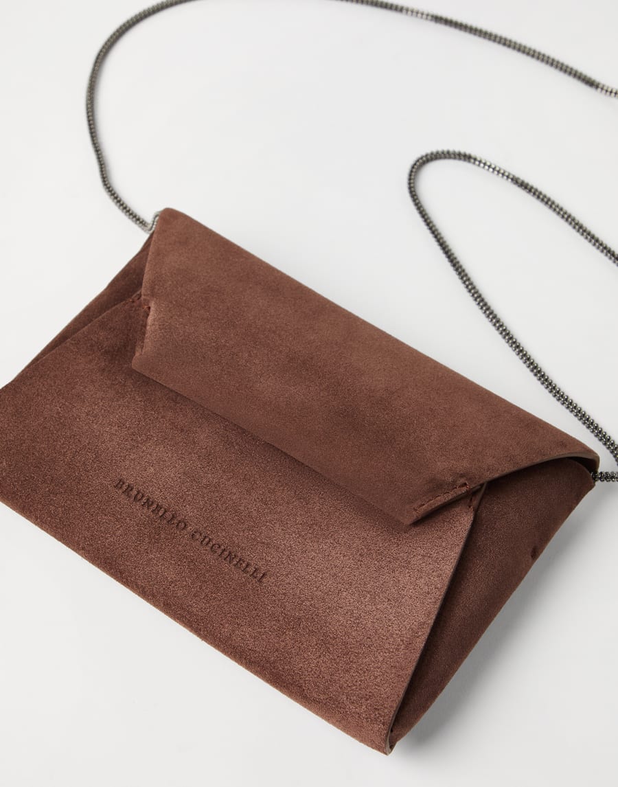 BC Duo Pochette mit Monili Burgundy Damen - Brunello Cucinelli