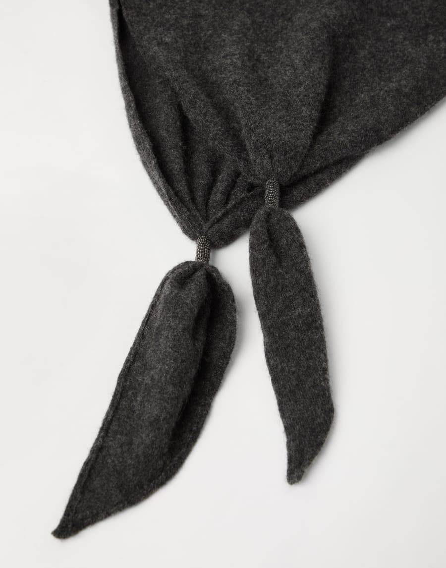 Cashmere scarf Anthracite Woman - Brunello Cucinelli
