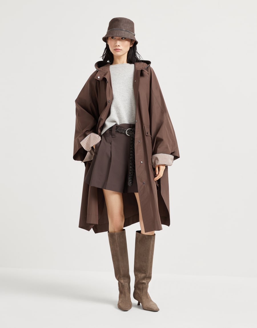 Formal shorts with monili Cocoa Woman - Brunello Cucinelli