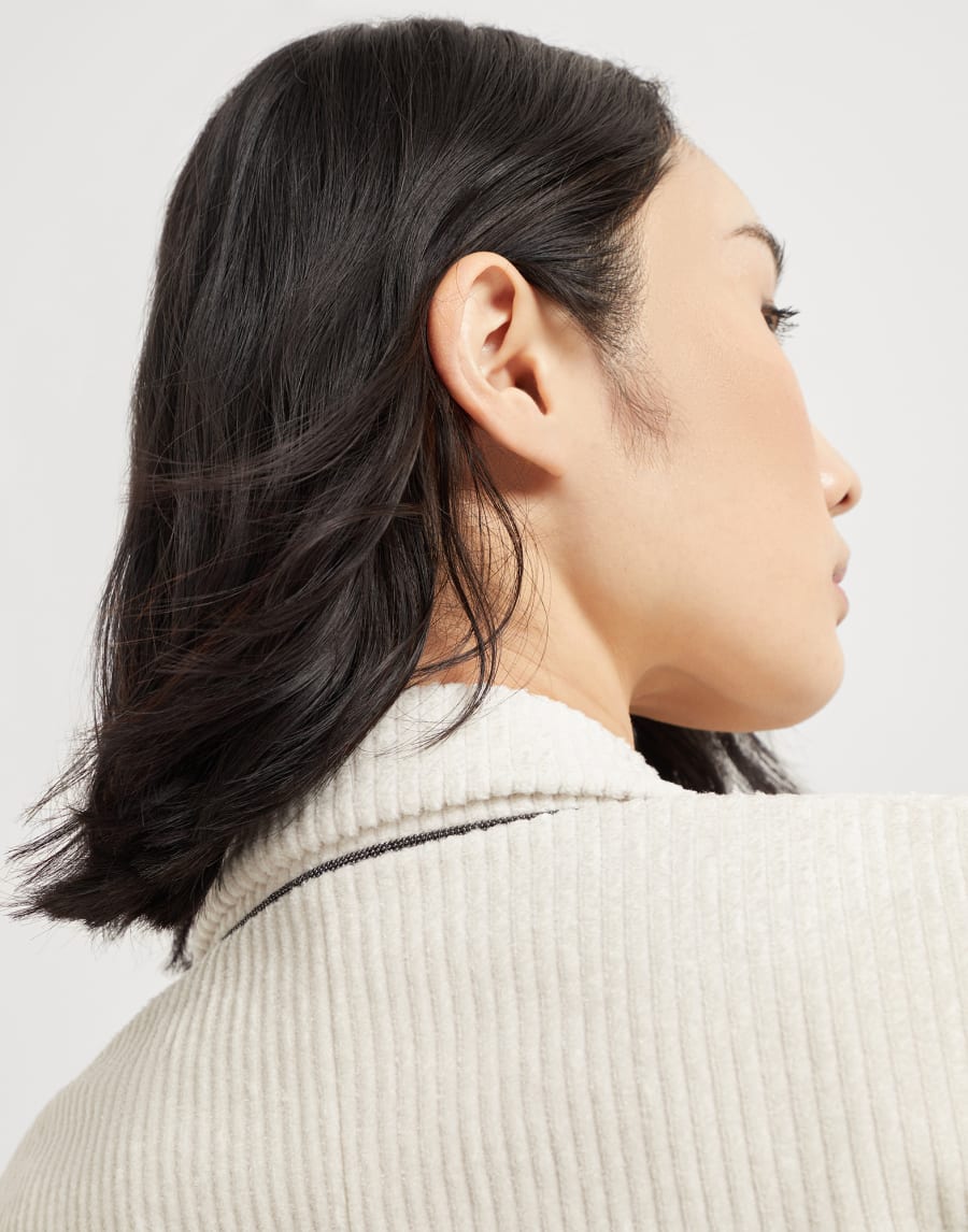 Пиджак из бархата в рубчик Сливочный Женщина - Brunello Cucinelli