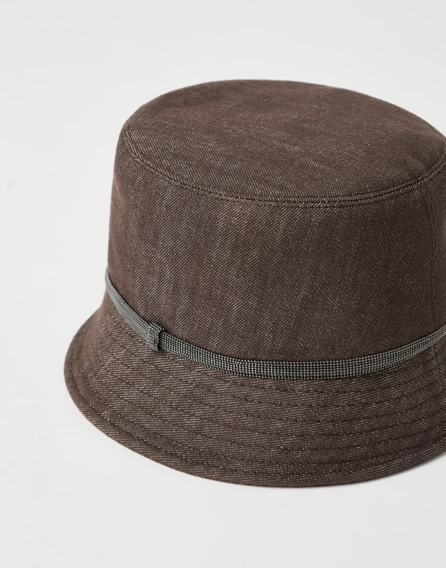 モニーレ付き バケットハット チョコレート レディース - Brunello Cucinelli
