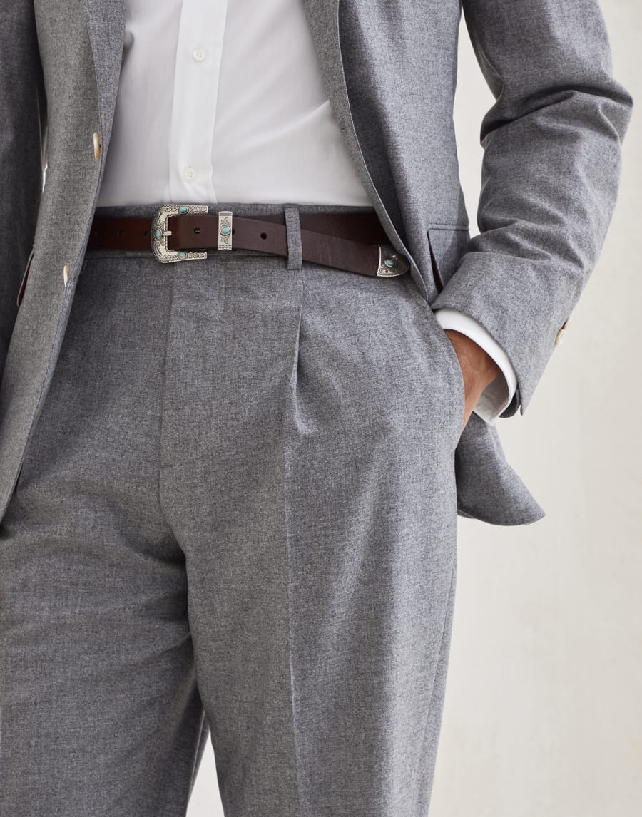 Flannel trousers Grey Man - Brunello Cucinelli