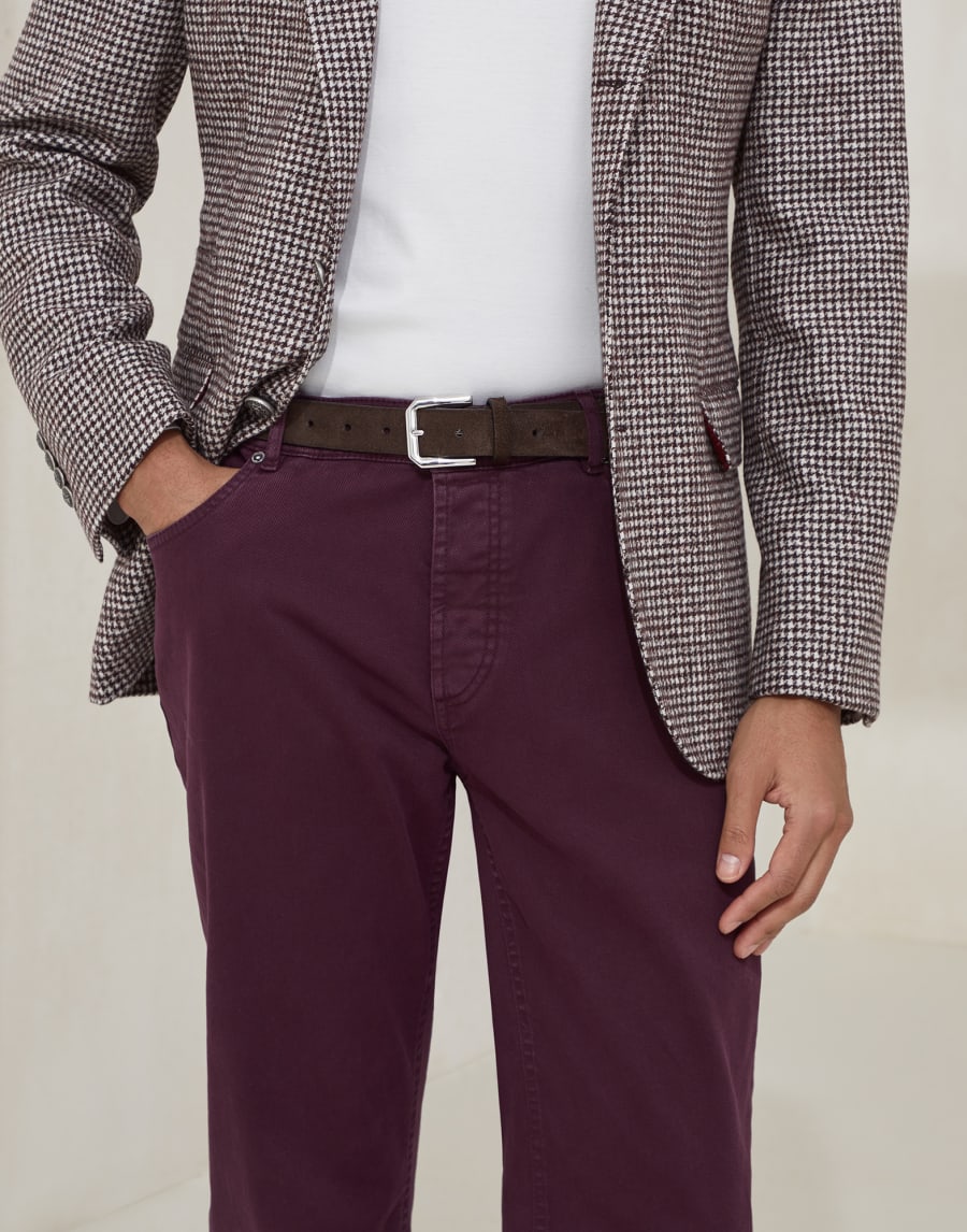 ライトウェイト デニムパンツ バーガンディー メンズ - Brunello Cucinelli