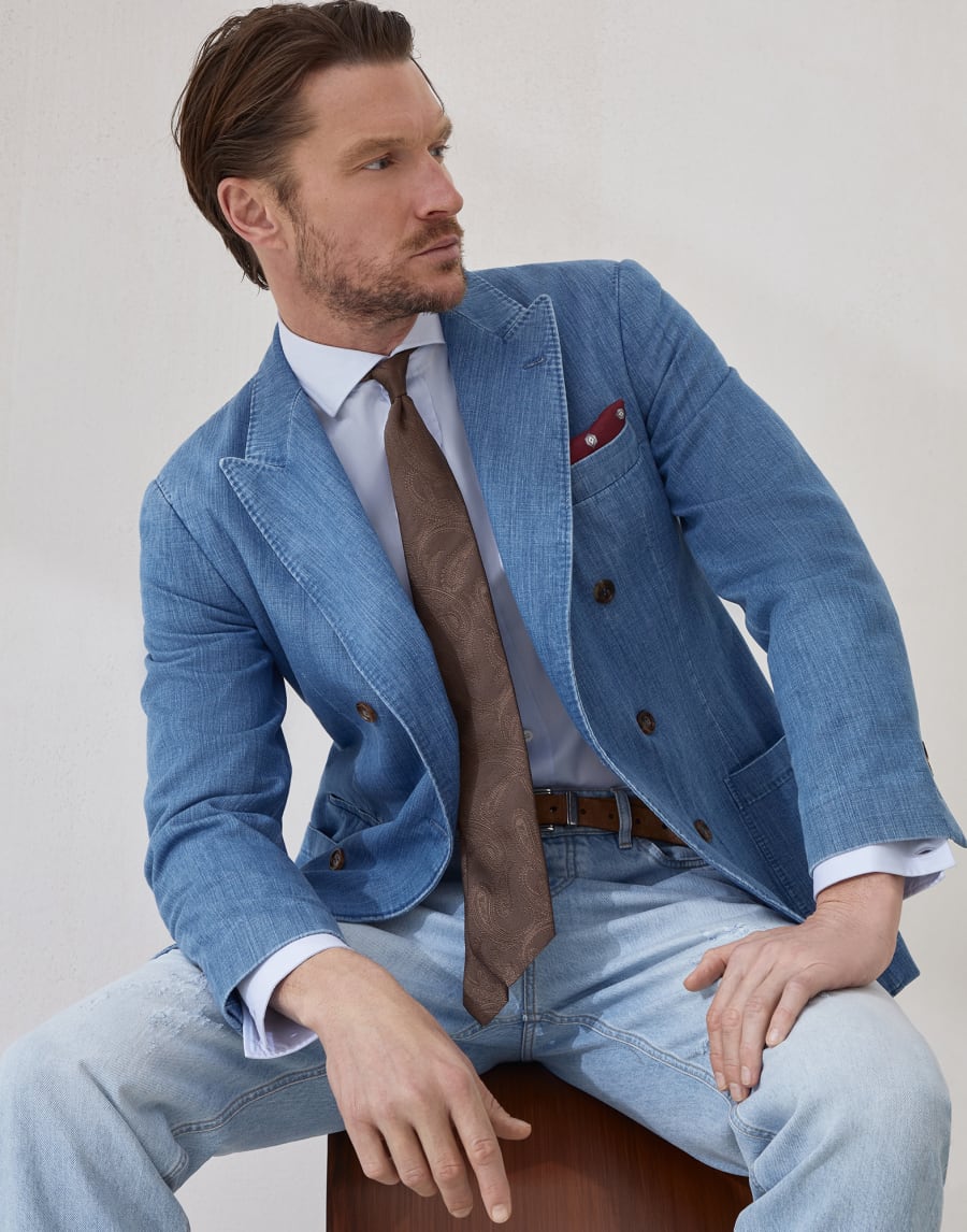 Twill shirt Azure Man - Brunello Cucinelli